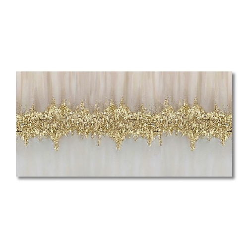 Handgemaltes Ölgemälde auf Leinwand, moderne abstrakte Wanddekoration mit leichter, luxuriöser Goldfolienstruktur für Wohnzimmer und Heimdekoration, auf Keilrahmen gespannt / ohne Rahmen Image