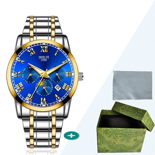 Fortgeschrittene Herrenarmbanduhr Modische Herren Quarz Uhr Modische Kalender Leuchtende Ziffernblatt Die beste Wahl für das Valentinstagsgeschenk für Männer Image