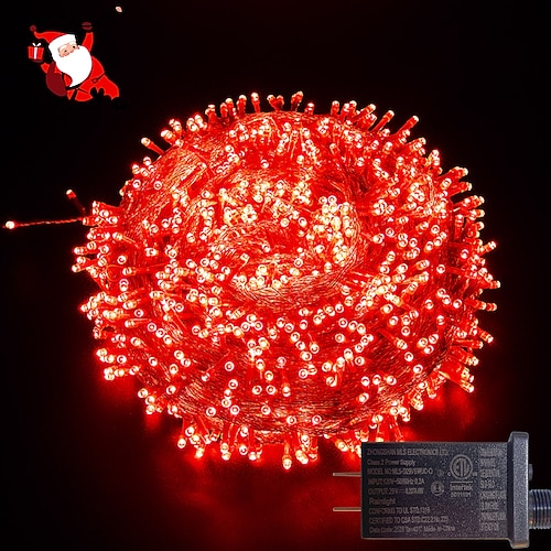 Baum dekorative Lichterkette Weihnachtslichter 8 Funktionen Niederspannung Sicherheit Stecker für Feiertags-Hochzeitsfeier Atmosphäre dekorative Lichter Requisiten 10/20/30/50/100 Meter Image