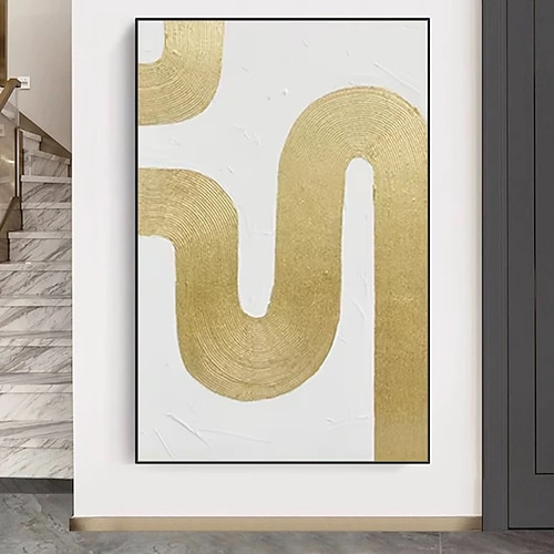 Mintura, handgefertigte abstrakte Ölgemälde auf Leinwand mit Struktur, moderne Wanddekoration für Ihr Zuhause, gerollt, rahmenlos, ungespannt. Image