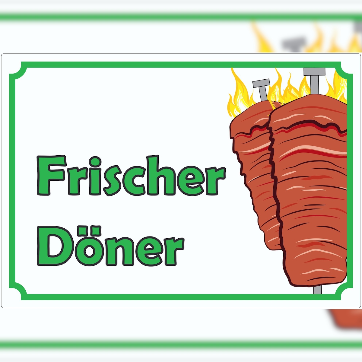 HB-Druck Frischer Döner Aufkleber A7 (74x105mm) Image