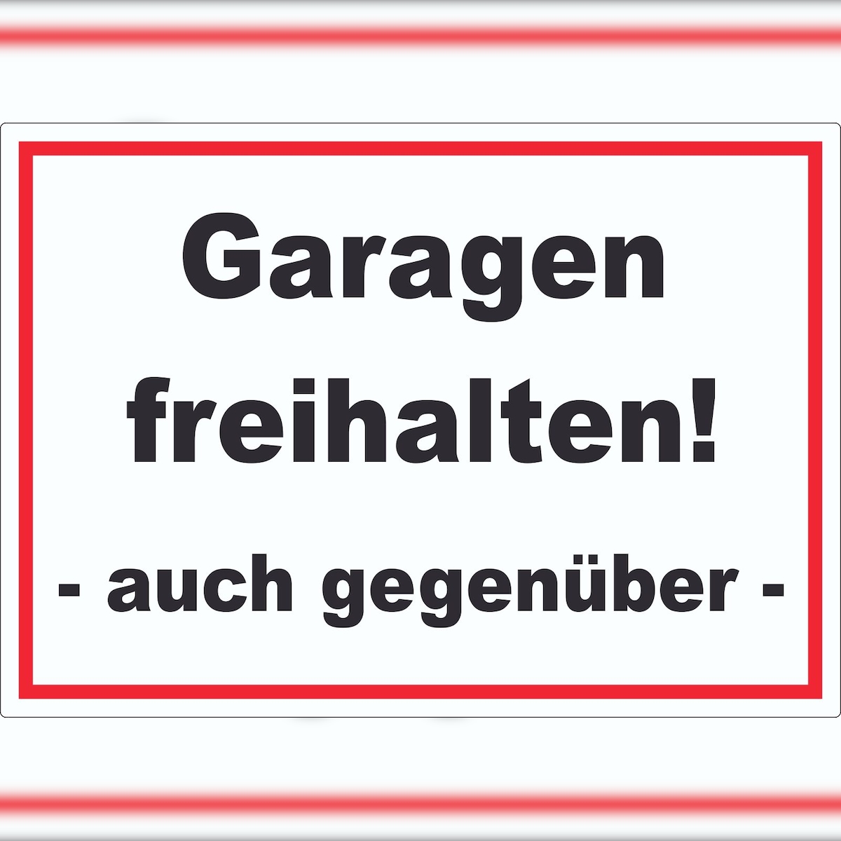 HB-Druck Garagen freihalten Aufkleber A4 (210x297mm) Image