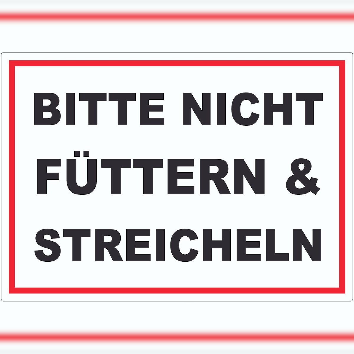 HB-Druck Bitte nicht streicheln und füttern Aufkleber streicheln füttern verboten A6 (105x148mm) Image