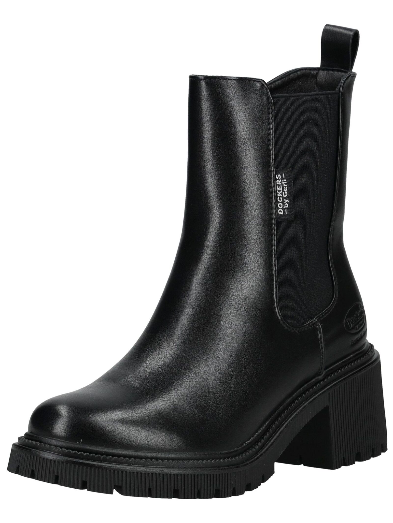 Stiefelette DOCKERS BY GERLI "Dockers by Gerli Stiefelette Lederimitat", Damen, Gr. 37, schwarz, Lederimitat, Schuhe Stiefelette