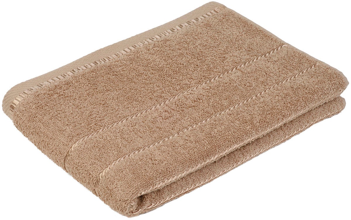 Duschtuch GÖZZE "Berlin", beige (bahama, beige), B:70cm L:140cm, Frottier, Obermaterial: 100% Baumwolle, Handtücher