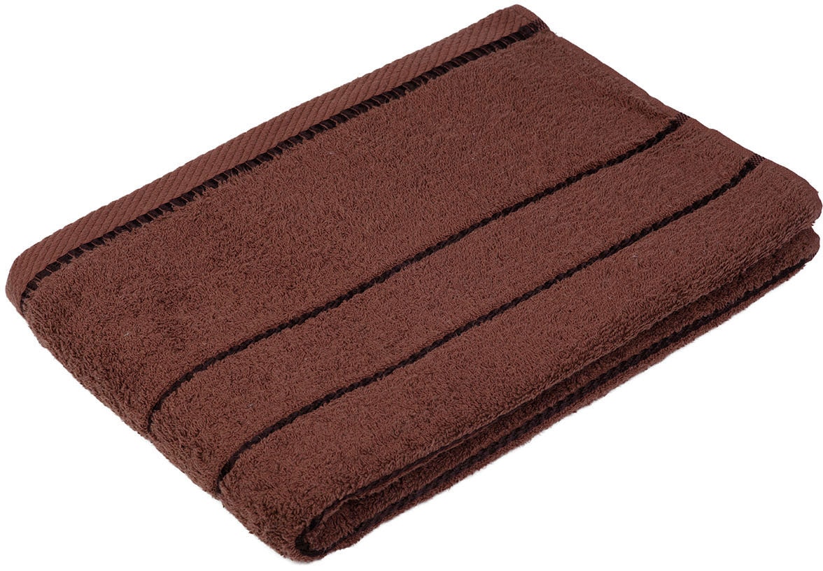 Duschtuch GÖZZE "Berlin", braun (schokolade), B:70cm L:140cm, Frottier, Obermaterial: 100% Baumwolle, Handtücher