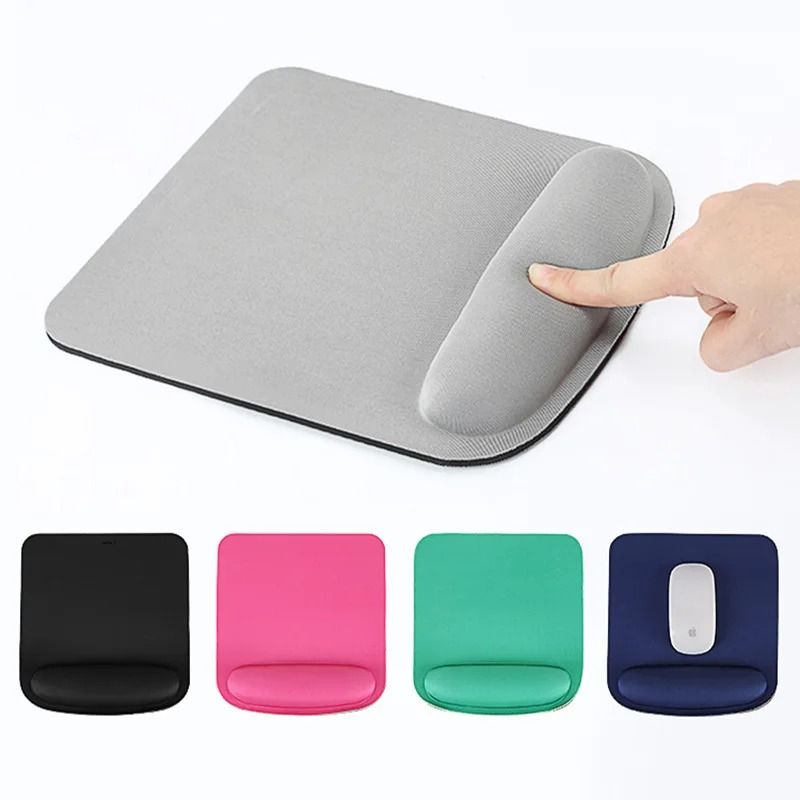Computer Game Mouse Pad Environmental EVA Ergonomic Mousepad With Wrist Pad Solid Color Comfortable Desk Mat black
