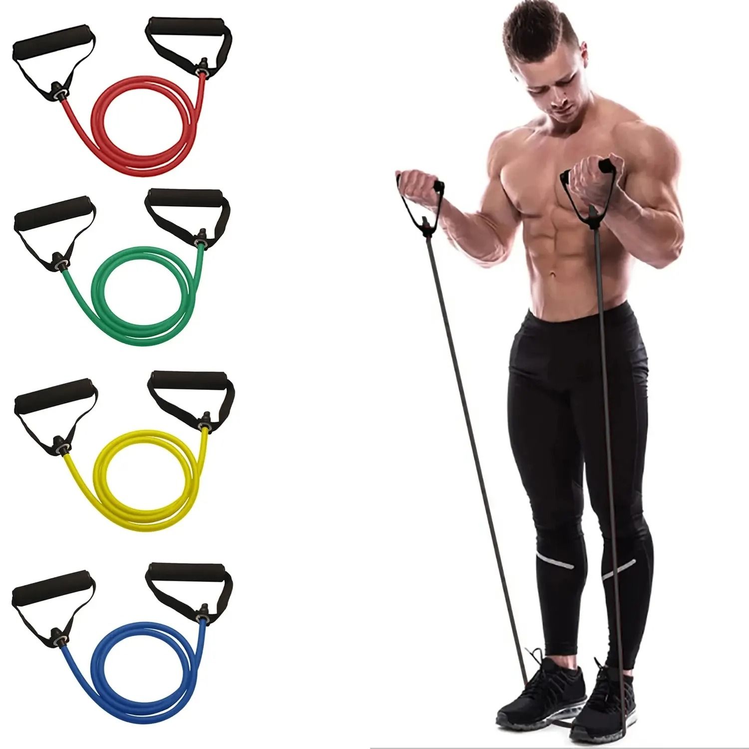 Resistance Bands With Handles For Full Body Workout 30lb