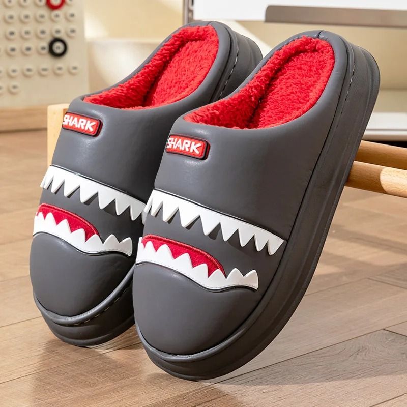 Cute Slippers For Men Embroidered Cushion Platform Indoor House Shoes us 10.5 gray
