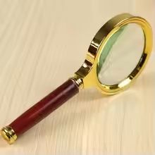 Handheld Metal 50x High Definition Magnifying Glass | Metal Frame Magnifier For Reading, Scientific Experiments & Precis gold 2.36 In