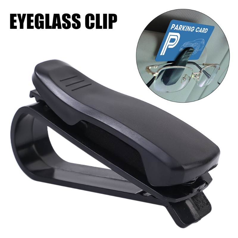 Universal Car Sunglasses Clip, Auto Visor Glasses Box, Ticket Holder, Eyeglasses Storage Case Accessory a