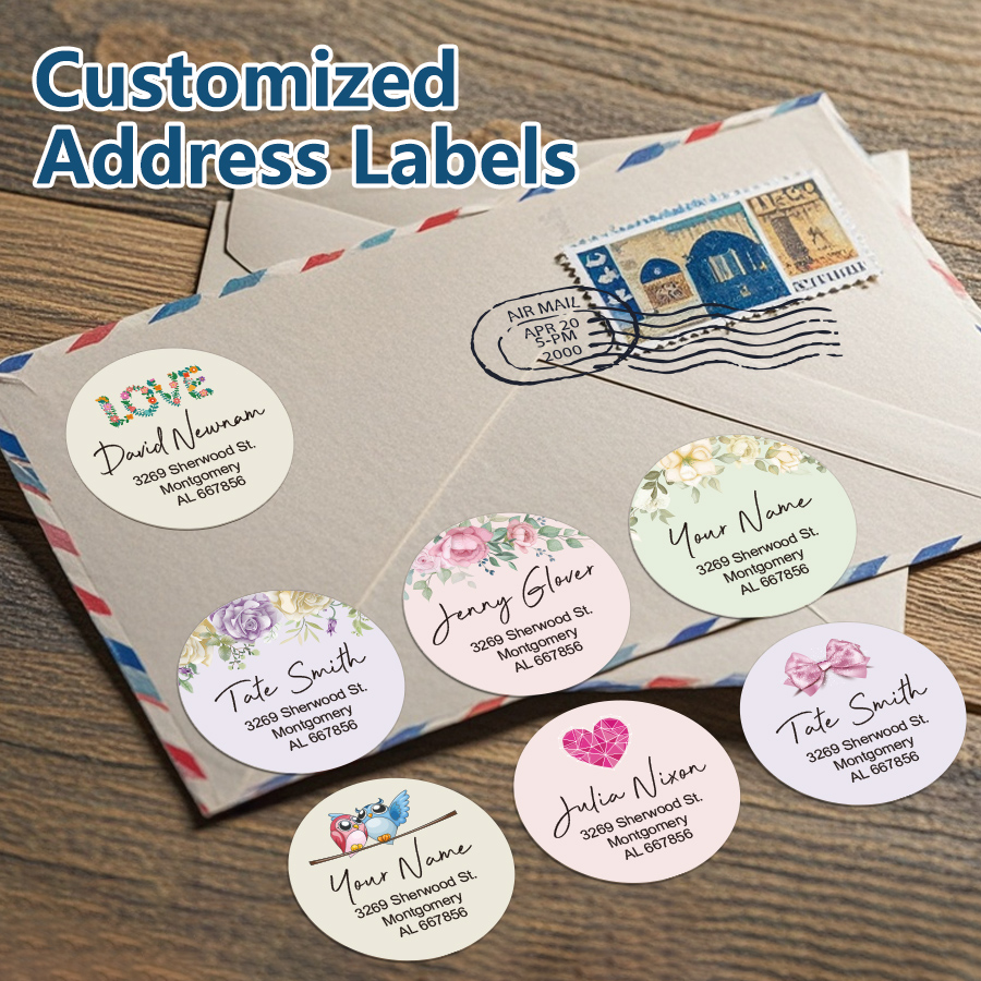 Personalized Waterproof Design, Custom Stickers, Company Logo, Your Own Labels, Wedding Party Invitation Letter Stickers b 384p 4cm