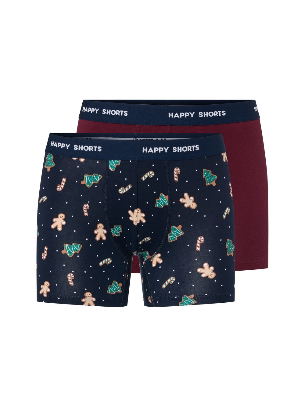 HAPPY SHORTS Boxershorts im 2er-Pack Herren marine, M Image