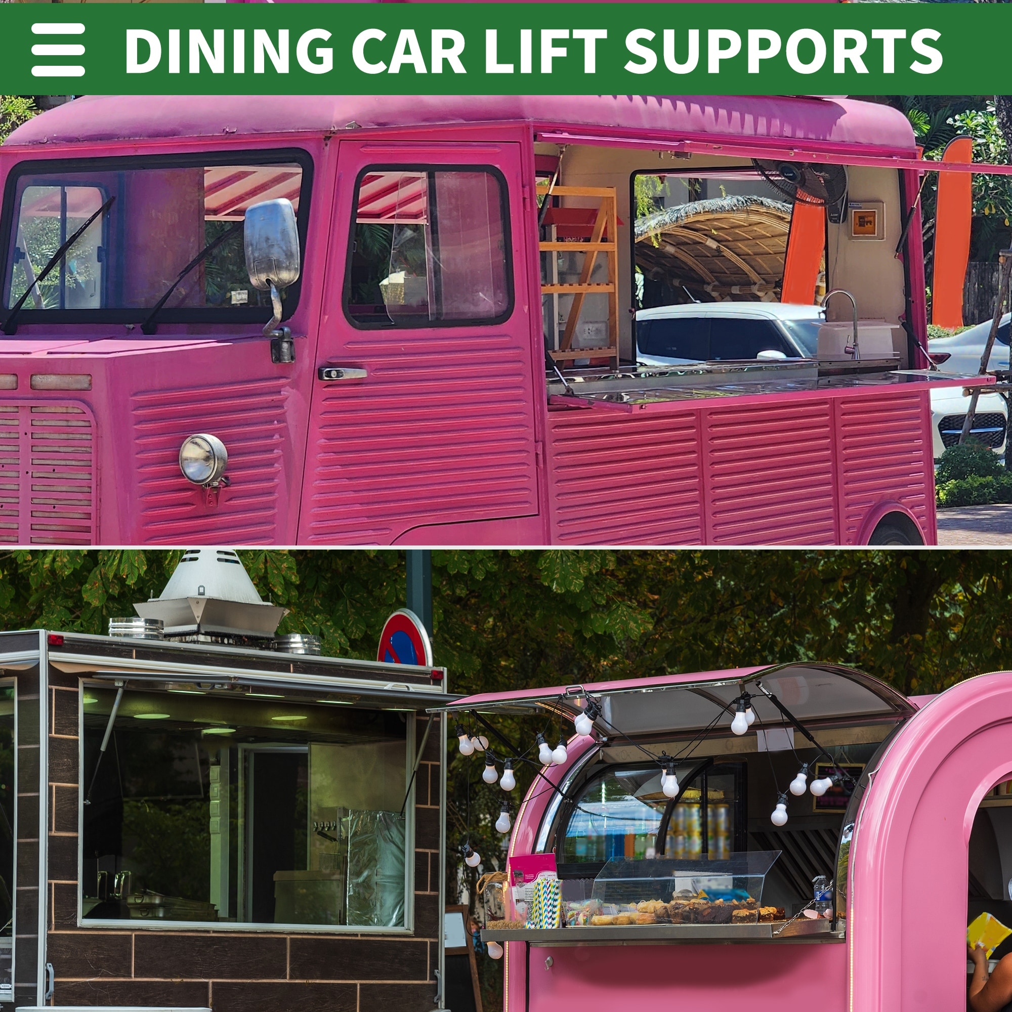 Universal Lift Supports Struts Gas Spring 17inch/430mm Metal 2Pcs