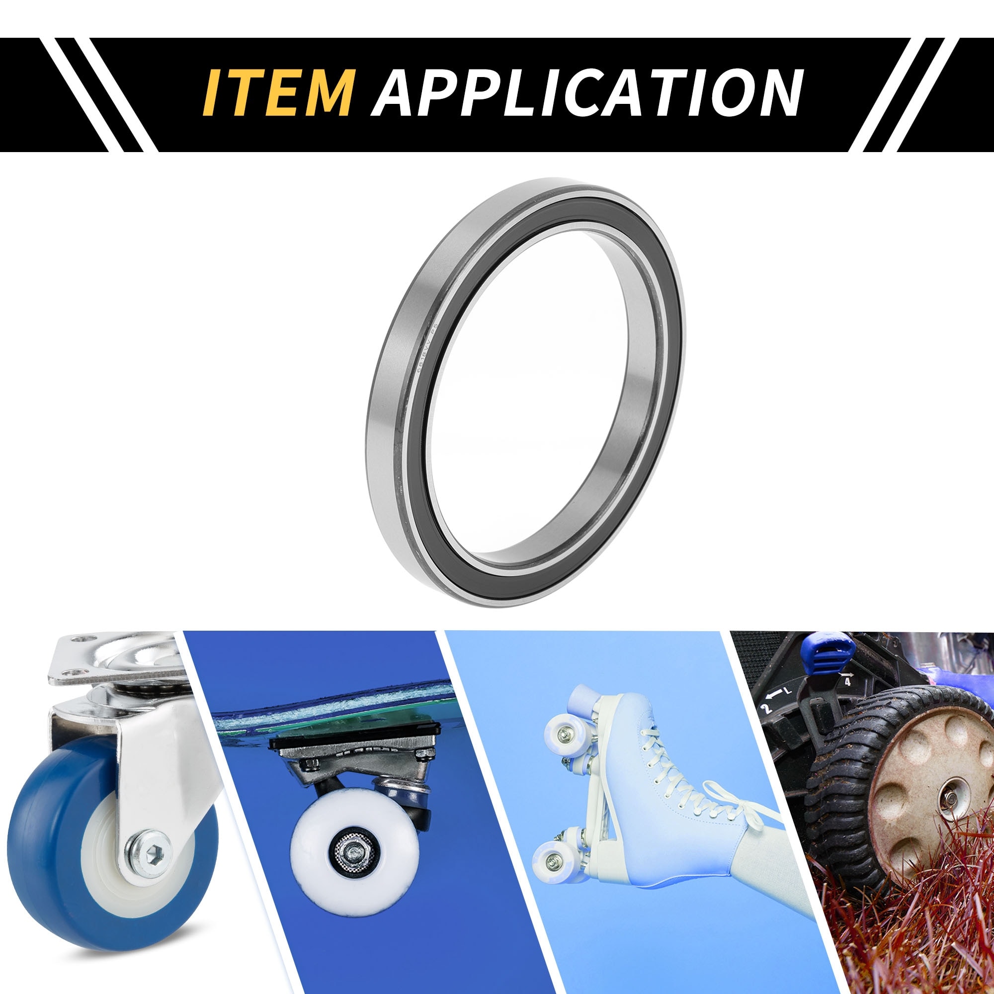 Deep Groove Ball Bearings P5 Double Rubber Seal Lubricated Bearings 1 Pc Car Scooter Skateboard Wheel Universal