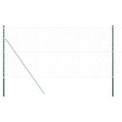 vidaXL Zaunpfosten 2 pcs Grün Pulverbeschichteter Stahl Image