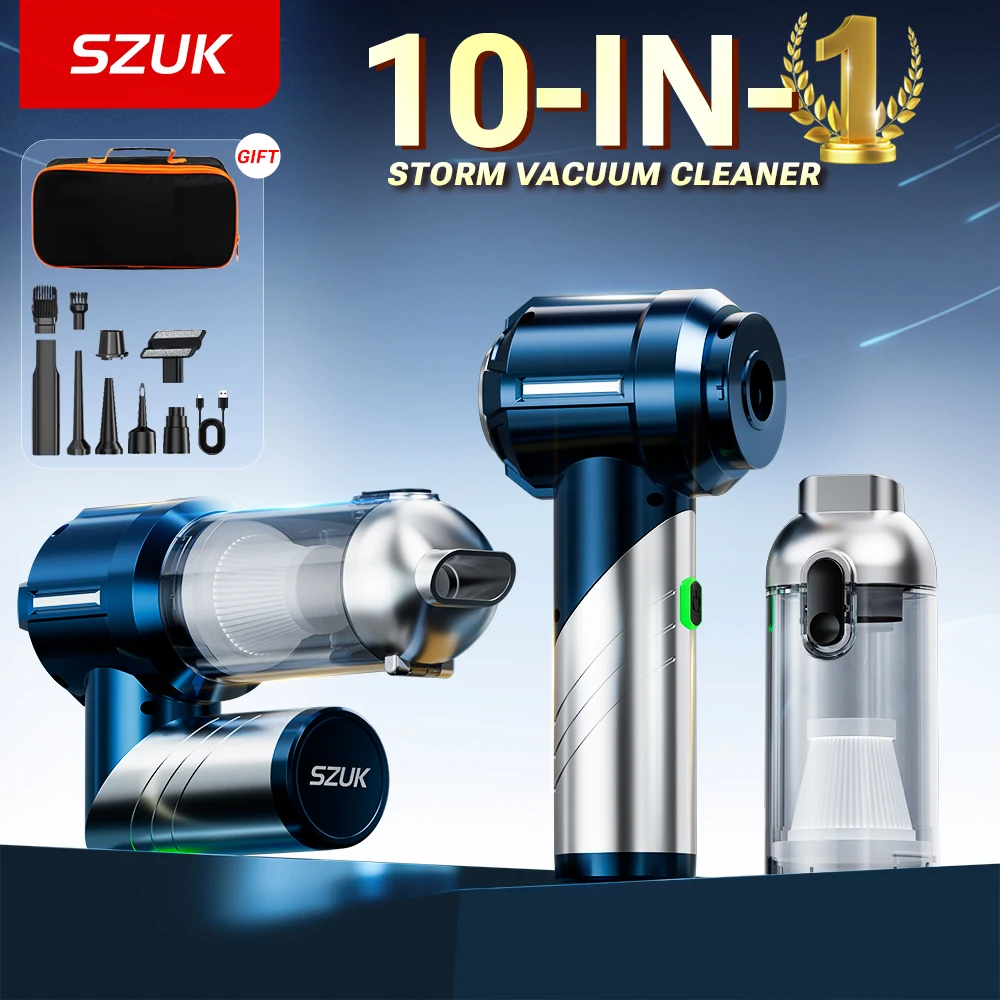 SZUK aspirateur de voiture haute pression Portable Mini aspirateur à main forte aspiration nettoyeur de voiture puissant souffleur d