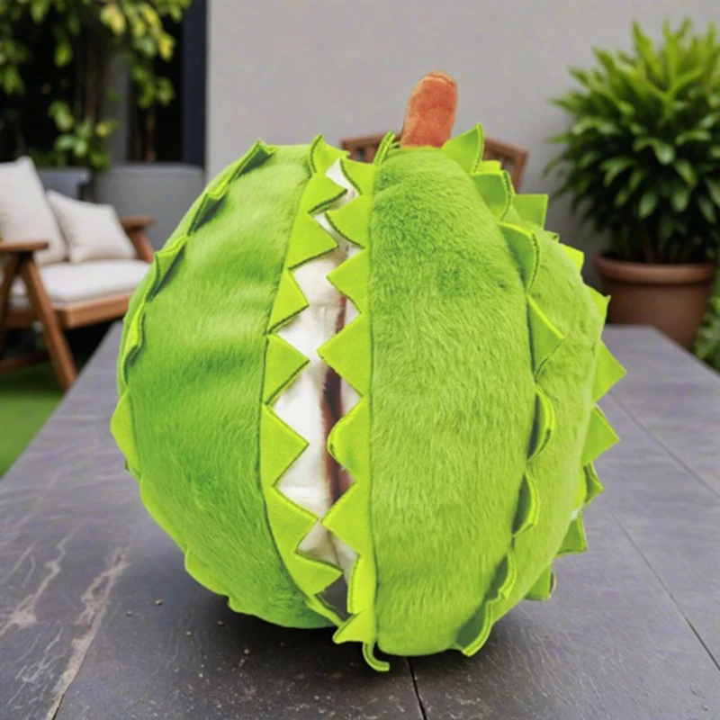 30 cm großes Durian-Plüschtier-Kissen, gefüllte Puppe, weiches, kuscheliges Durian-förmiges Kissen für Heimdekoration und Geschenke Image