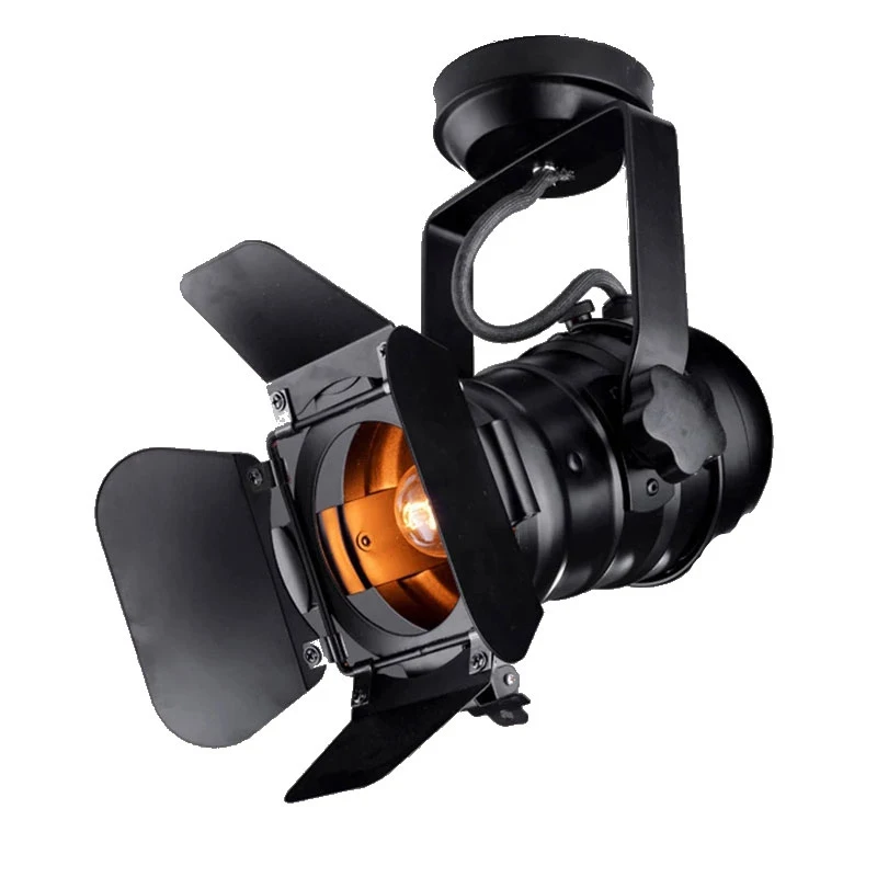 E27 Vintage Decke Eisen Lampe Industrielle Licht Retro Lampe Einstellbar 4 Blatt Für Kleidung Shop Kaffee Bar Loft Stil Leuchte