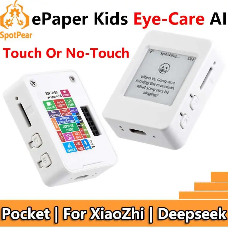 ESP32-S3 AI 1,54-Zoll E-Paper AIoT Entwicklungsboard mit Touch-Optionen für Xiaozhi Deepseek, Unterstützt WiFi BLE Image