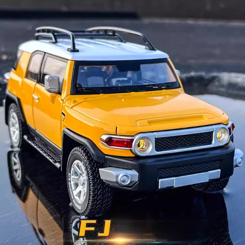 1:24 FJ Cruiser Off Road SUV Legierung Druckguss Modellauto Hobby Sammlung Feiern Geburtstagsgeschenk für Freund Sound & Licht Image
