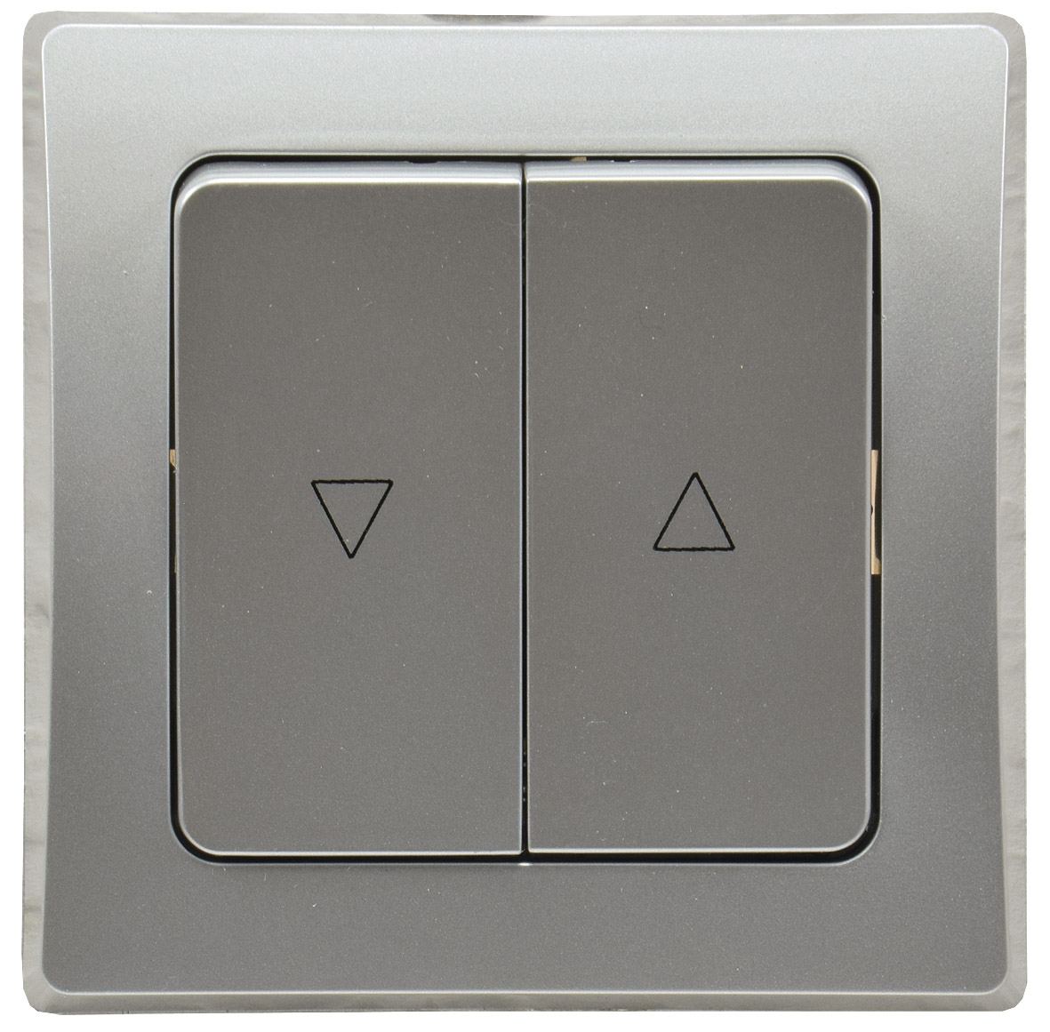 ChiliTec DELPHI Jalousien-Steuerung Hoch/Runter Taster, inkl. Rahmen, UP, silber Image