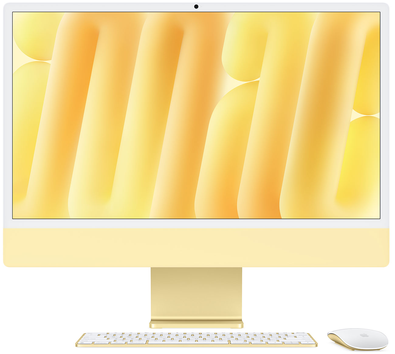 Apple 24-Inch iMac M4 10-Core 16GB RAM 256GB SSD 10-Core GPU Retina 4.5K Desktop Computer in Yellow (Late 2024)
