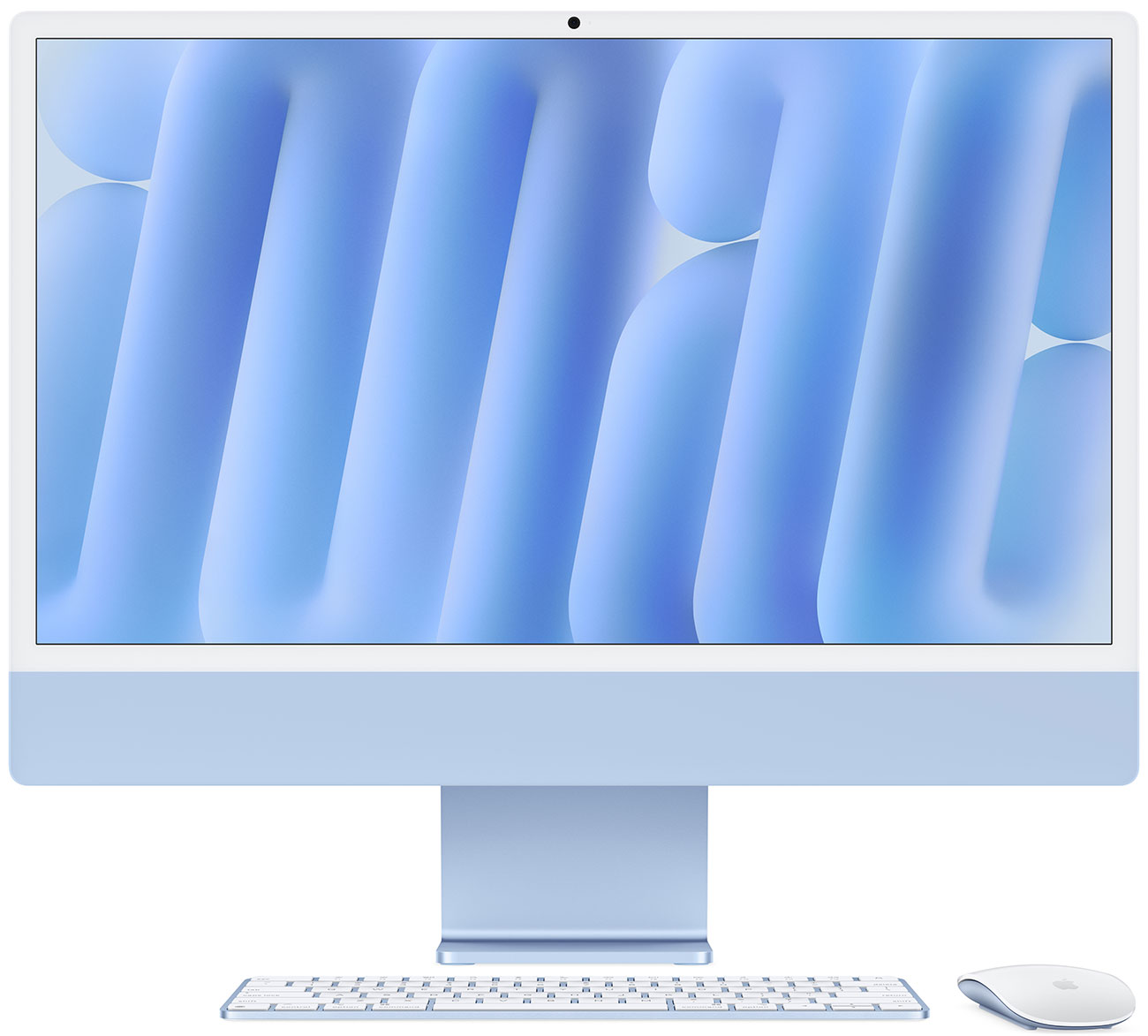 Apple 24-Inch iMac M4 8-Core 16GB RAM 256GB SSD 8-Core GPU Retina 4.5K Desktop Computer in Blue (Late 2024)