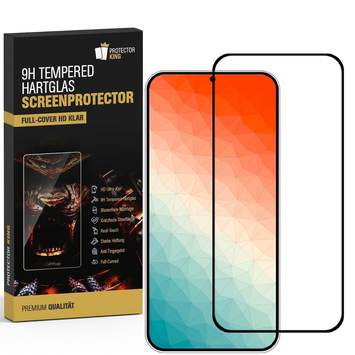 6x 9H Panzerglas für Samsung Galaxy S24 FULL COVER 3D KLAR echtes Tempered Panzerglas Displayschutz Schutzglas Schuzfolie Screen-Protector Image