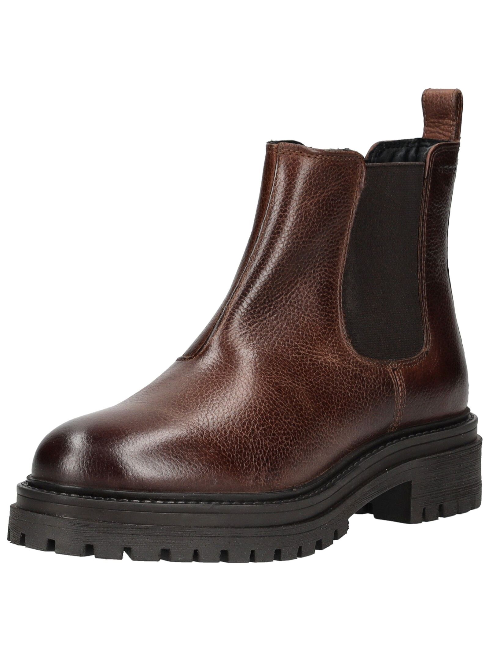 Stiefelette GEOX "Geox Stiefelette Leder/Textil", Damen, Gr. 41, braun, Leder, Textil, Schuhe Stiefelette