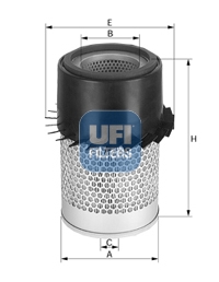 UFI Luftfilter 27.333.00 Universal 103mm Image