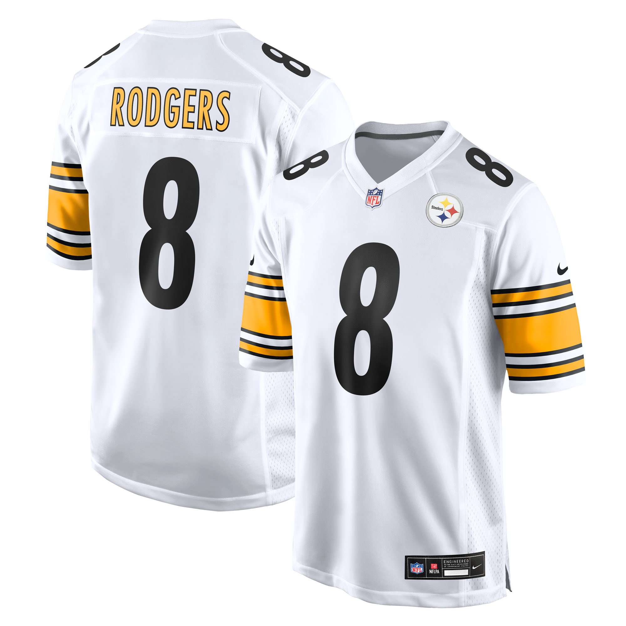 Pittsburgh Steelers Nike Game Auswärtstrikot - Weiß - Aaron Rodgers - Herren Image