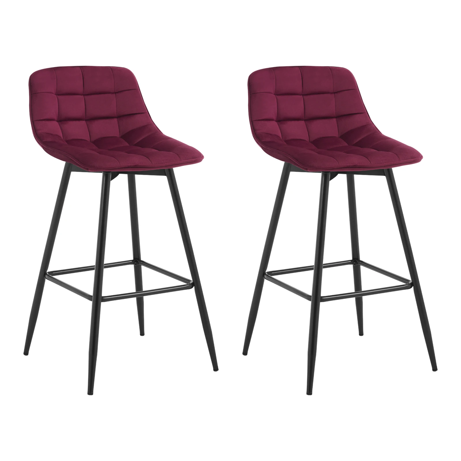 WOLTU 4 TEILE/SATZ Barhocker Barstühle mit verstellbaren Fußpolstern Fußstütze Esszimmer Küche Insel Theke Bistro Hochhocker für Café