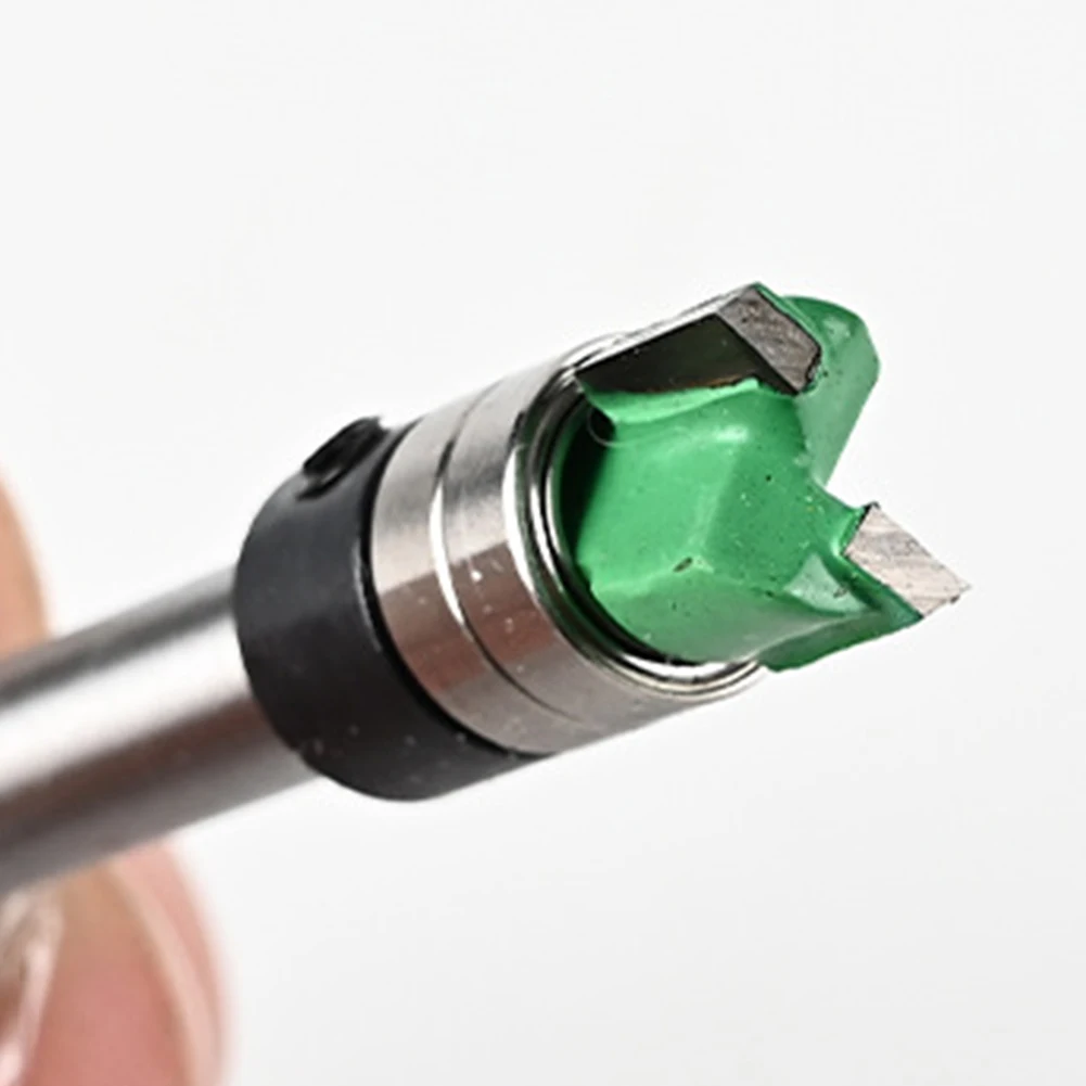 1 stücke Schaft Lager Doppel-Lager Trimmen Fräser Router Bit Holzbearbeitung Rand Trimmen Werkzeuge Für Präzises Einstechen Image