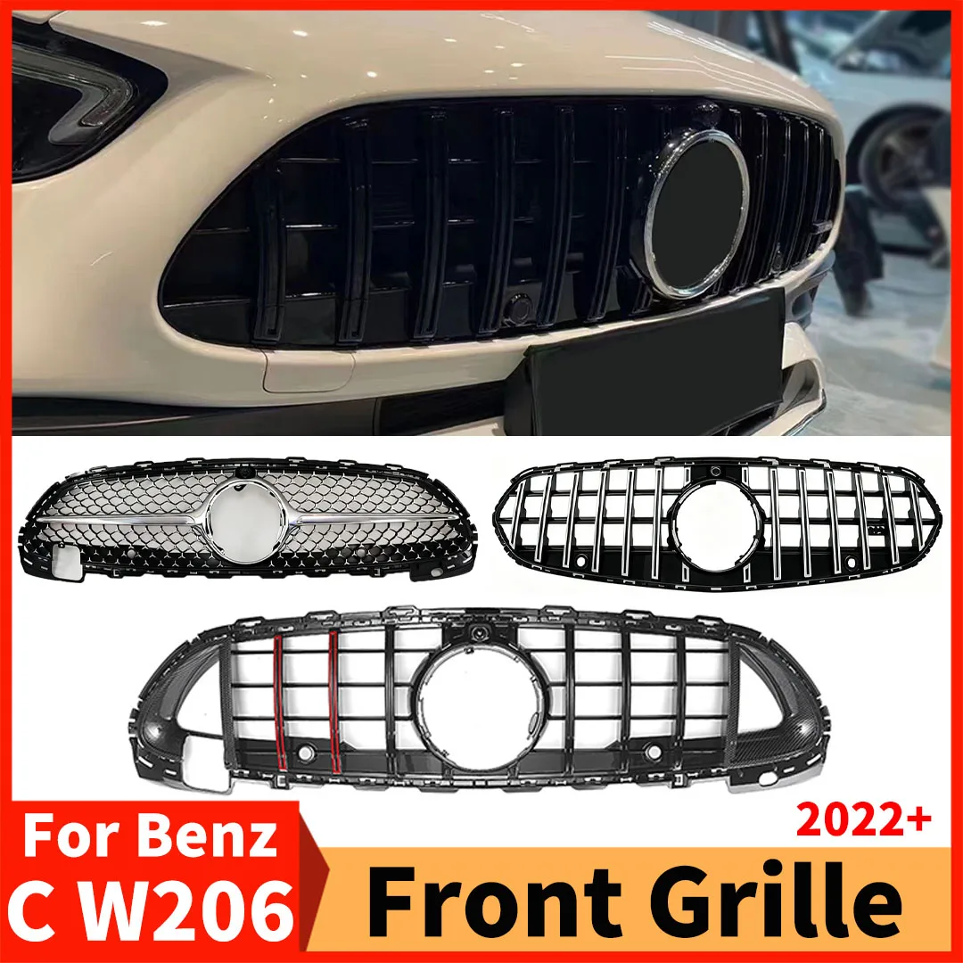 Frontgrill-Grill-Tuning für Mercedes Benz C C43 W206 S206 2022+, wie C200 C220 C300 AMG Line oder All Terrain Estate GT Diamond Image