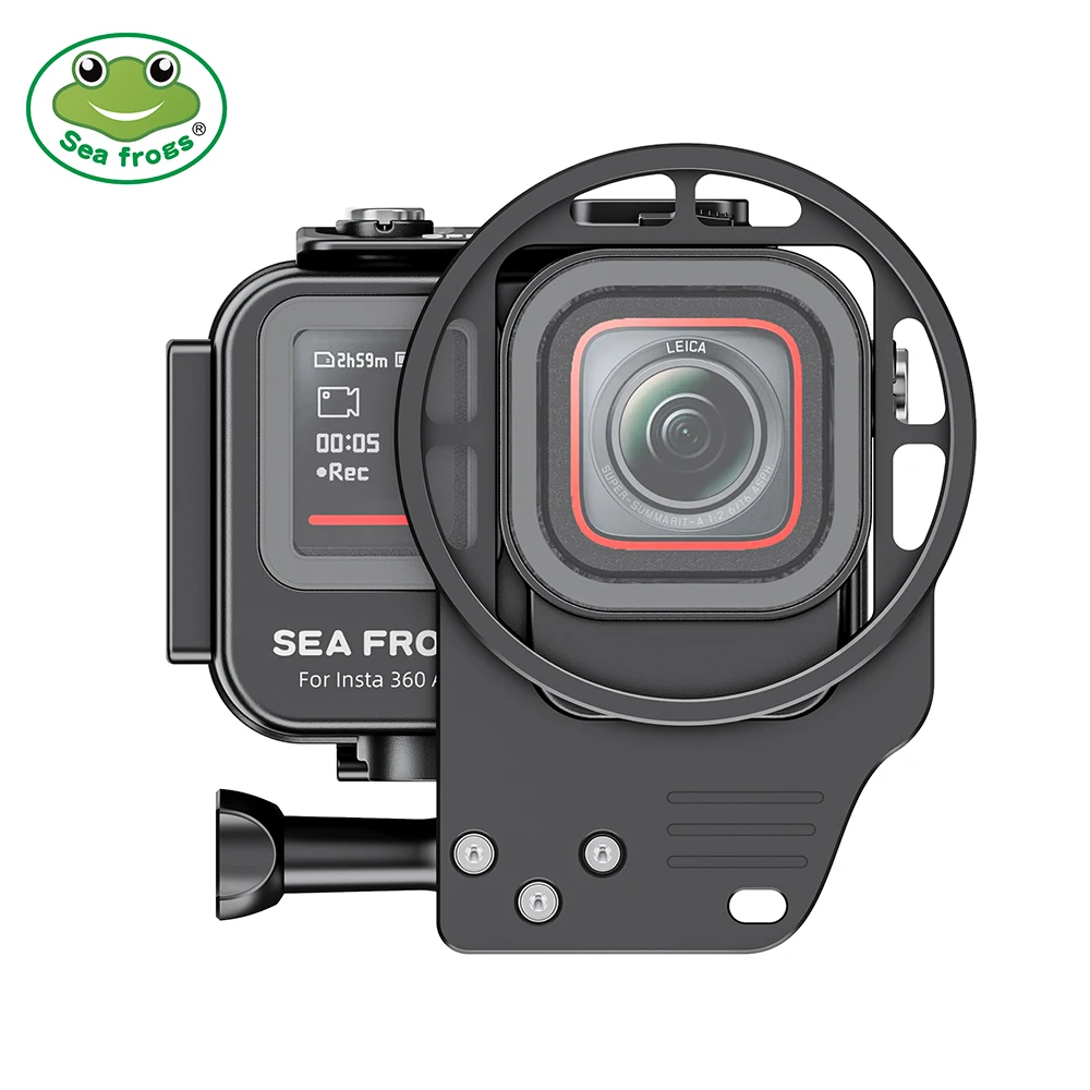 Seafrogs Aluminium Wasserdichtes Gehäuse 60m mit Filterrahmen für Insta 360 ACE 2/Für GoPro 9-13/Für DJI Action 3/4/5/Für DJI 4 5 6 Image