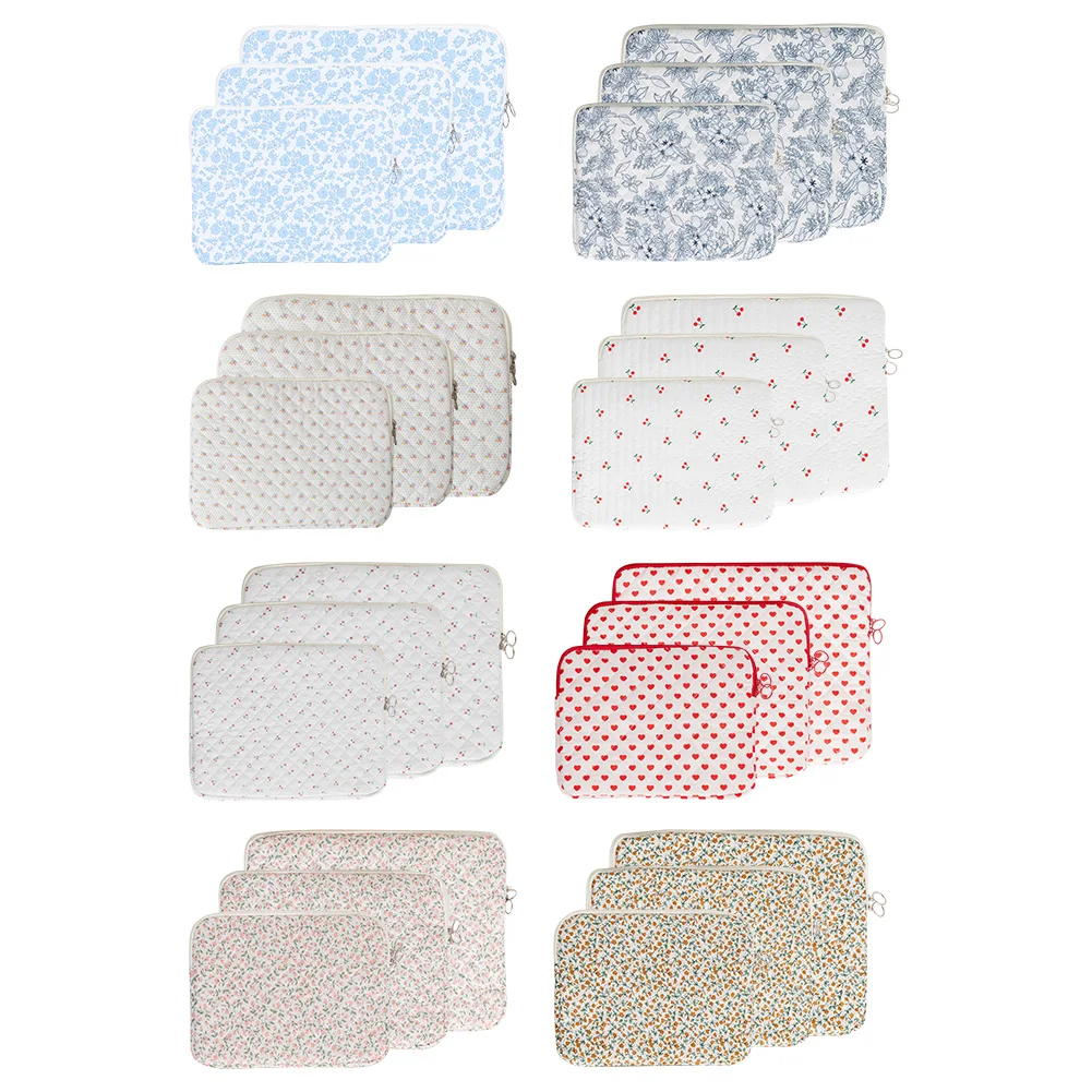 Housse pour ordinateur portable 11/13/15 pouces, sac matelassé pour ordinateur portable, Coquette florale, étui de transport pour ordinateur portable, accessoires de bureau