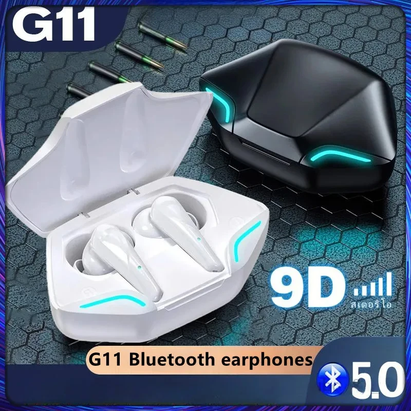 TWS G11 Kopfhörer Bluetooth Wireless Gamer Kopfhörer Sport Ohrhörer mit geringer Latenz Fone Gamer Headset Gamer mit Mikrofon Handfree Image
