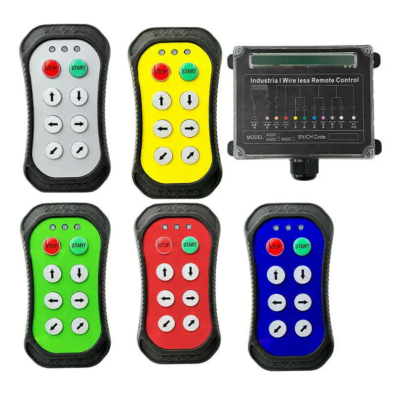 A600 6-Tasten Single Speed Industrial Wireless Radio Crane Remote Control Switches Hoist Track Crane Lift Controller Image