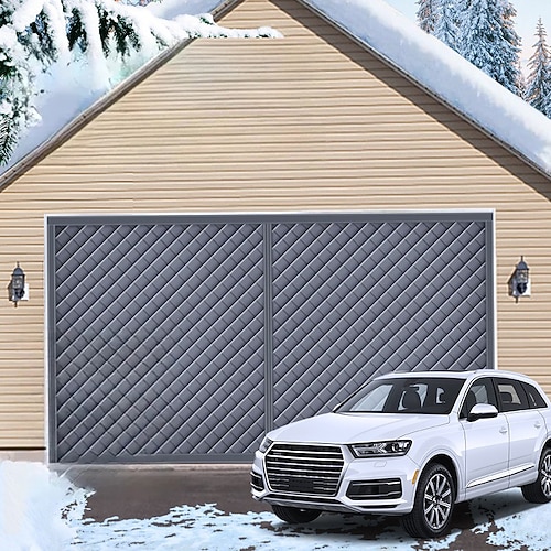 Copertura per porta da garage invernale in tessuto Oxford spesso, tenda termica isolante, pannello per porta antivento e resistente al freddo, senza foratura, per la protezione di officine domestiche