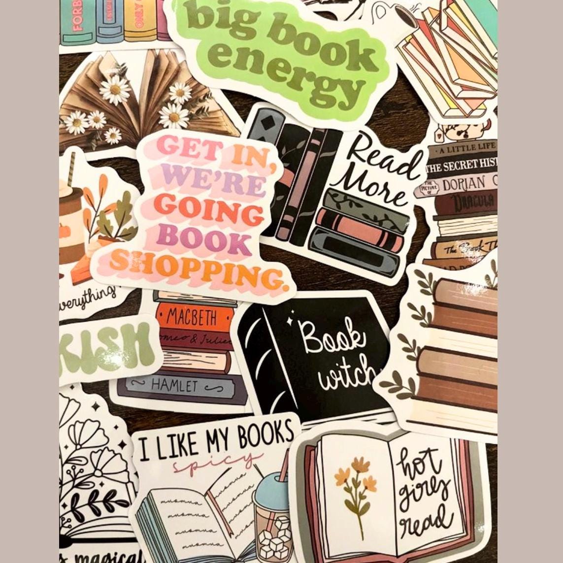 Pacchetto di adesivi per libri, adesivi per libri, adesivi per lettori, adesivi per bottiglie d'acqua, adesivi per laptop, adesivi divertenti per libr