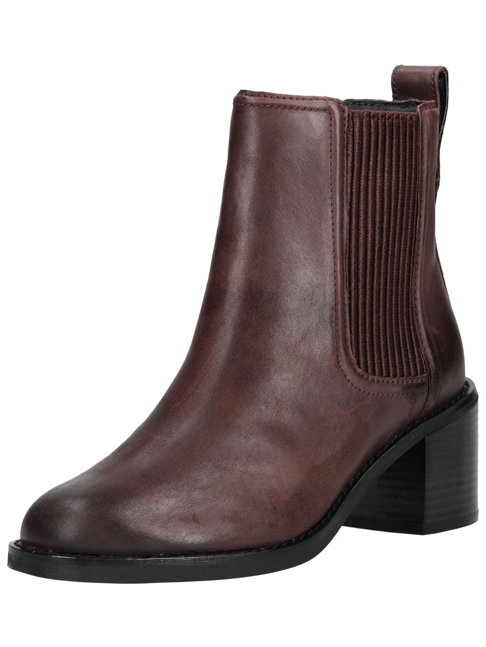 Stiefelette CLARKS "Clarks Stiefelette Leder/Textil", Damen, Gr. 39, merlot, Leder, Textil, Schuhe Stiefelette