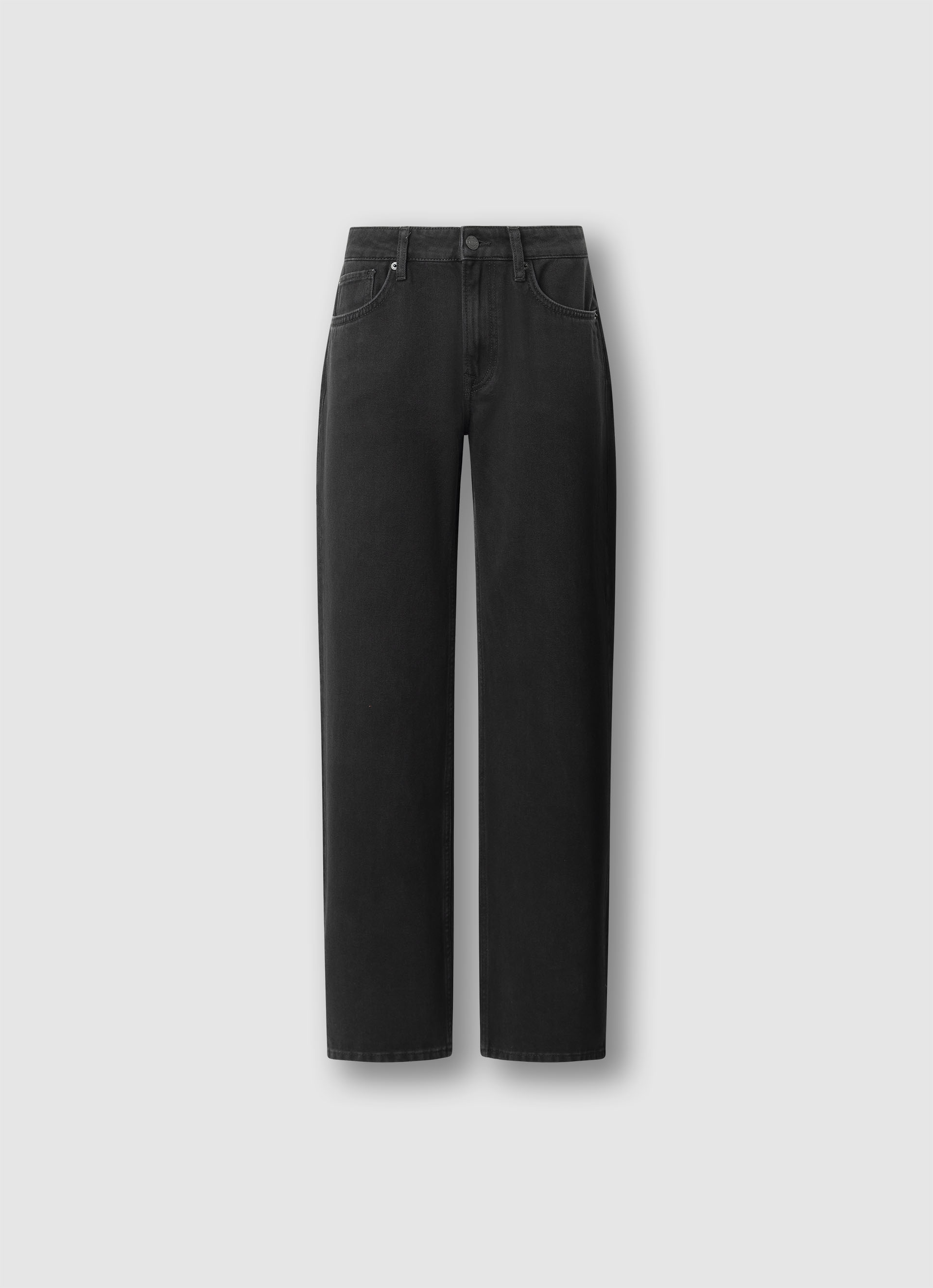 Loose-fit-Jeans PEPE JEANS "LOOSE ST JEANS LW NICKY", Damen, Gr. 30, Länge 30, dunkelblau, Denim/Jeans, Obermaterial: 100% Baumwolle, loose fit lang, Jeans, mit geradem Bein