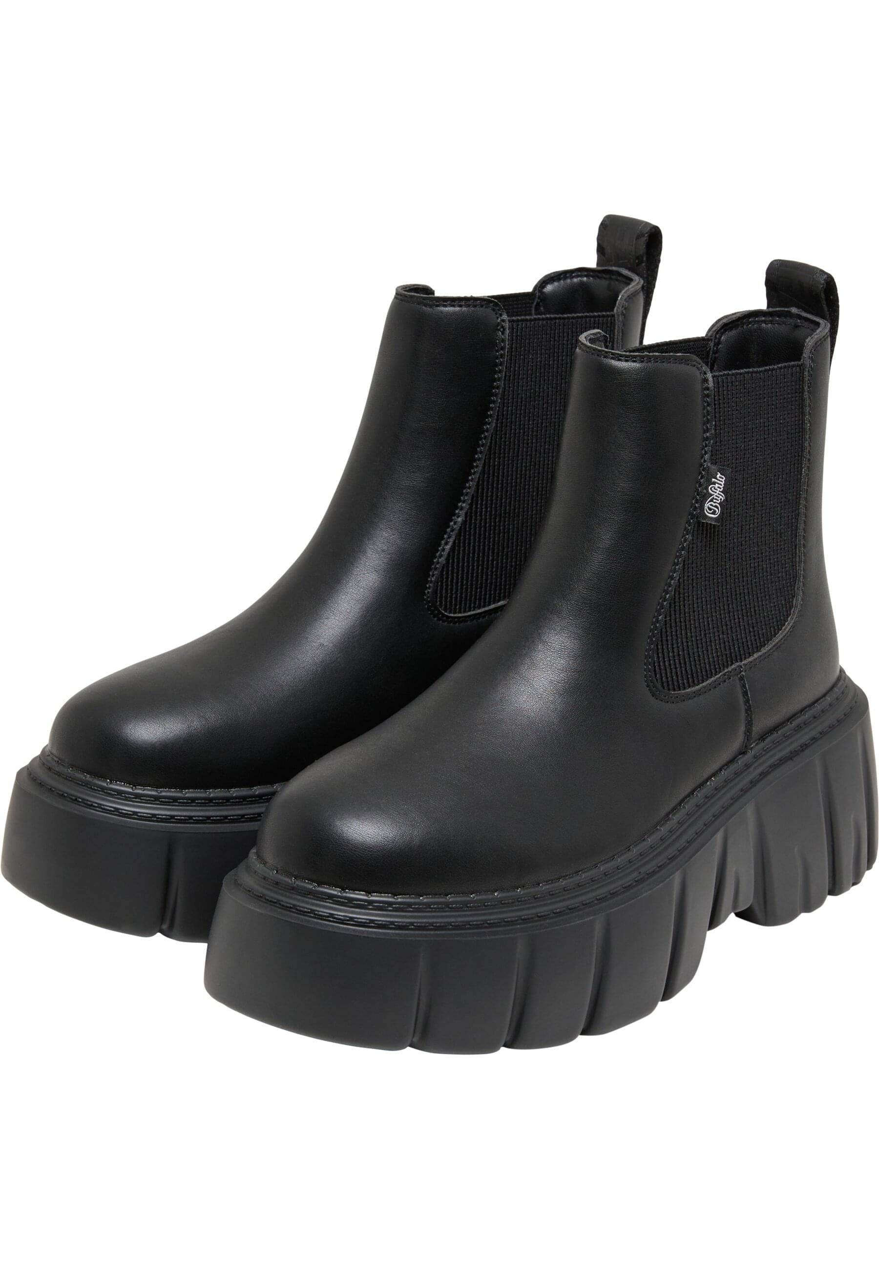 Stiefel BUFFALO "Buffalo ZESPHER CHELSEA - VEGAN NAPPA", Damen, Gr. 42, schwarz, Polyurethan, unifarben, Schuhe Stiefel