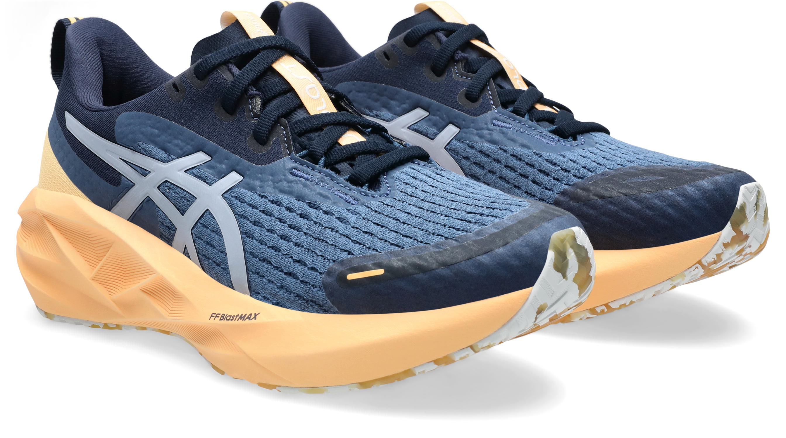 Laufschuh ASICS "NOVABLAST 5 LITE-SHOW", Damen, Gr. 39, lite, show, orange glow, Textil, Schuhe Laufschuh