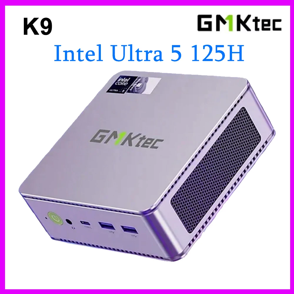 GMKtec K9 Intel Core Ultra 5 125H mini pc Windows11 DDR5 5600Mhz PCIe4.0 Nvme SSD WIFI6 BT5.2 mini pc bricolage ordinateur de jeu