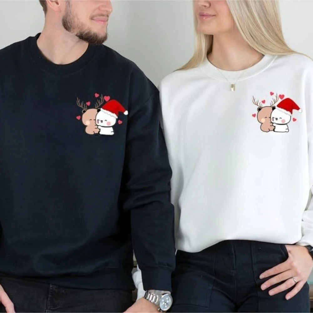 Noël Bubu Dudu Couples Sweats à capuche Valentine Sweat-shirt Cadeau pour lui Cadeau pour son Saint-Valentin Couple Anniversaire Cadeau Vêtements
