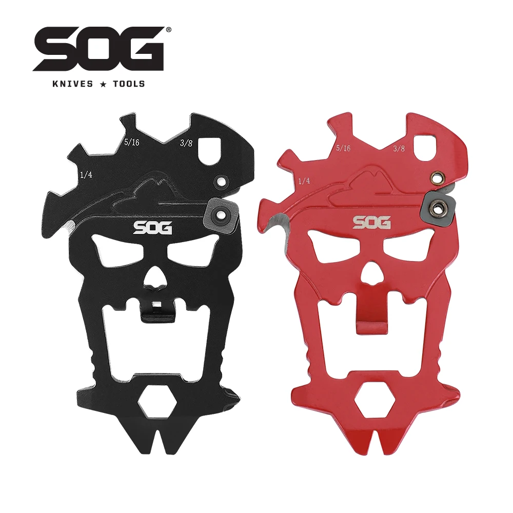 SOG MacV porte-clés multi-outils EDC Camping en plein air survie multifonctionnel Mini outils à main, 12 outils: ouvre-bouteille, tournevis