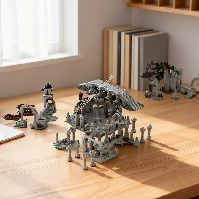 7242 stücke MOC UCS Osgiliath Hobbit Und Herr Ringe Die Modellbau Spielzeug Blöcke Kreative Idee Weihnachten Geschenk Bildung Ziegel kinder Image