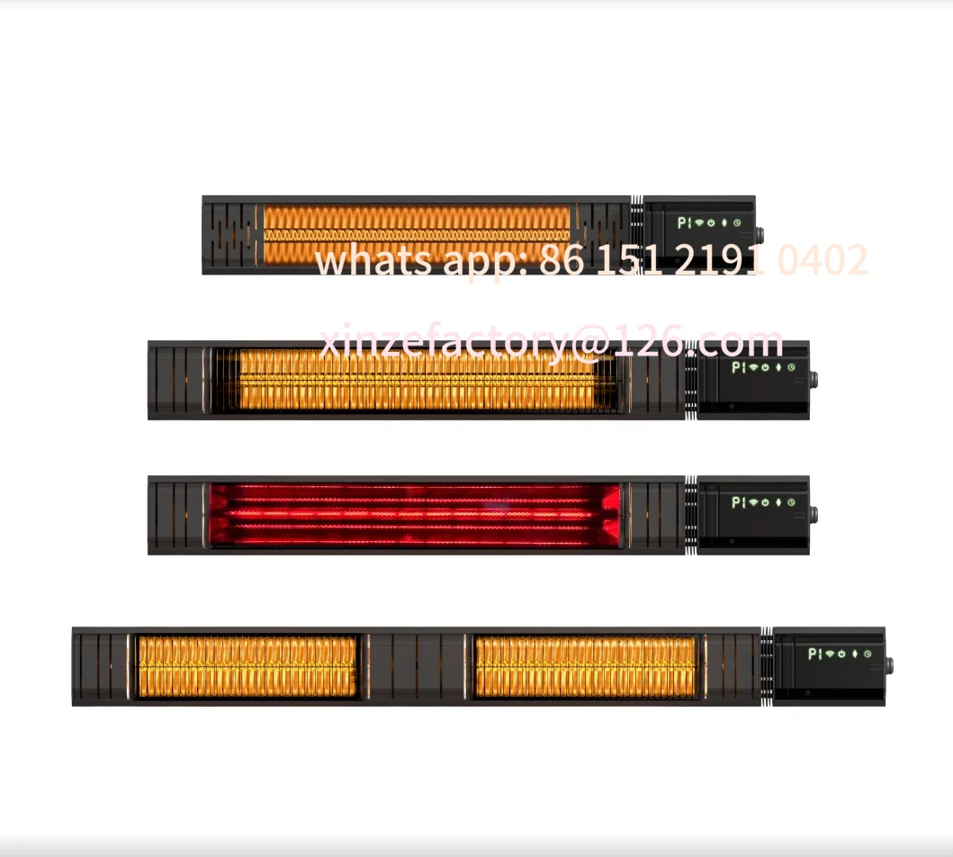 Anpassbare elektrische Infrarot-Terrassenheizung mit 2500 W für den Hausgebrauch im Freien, Wandmontage oder Deckentyp, Touch-Steuerung, WLAN und